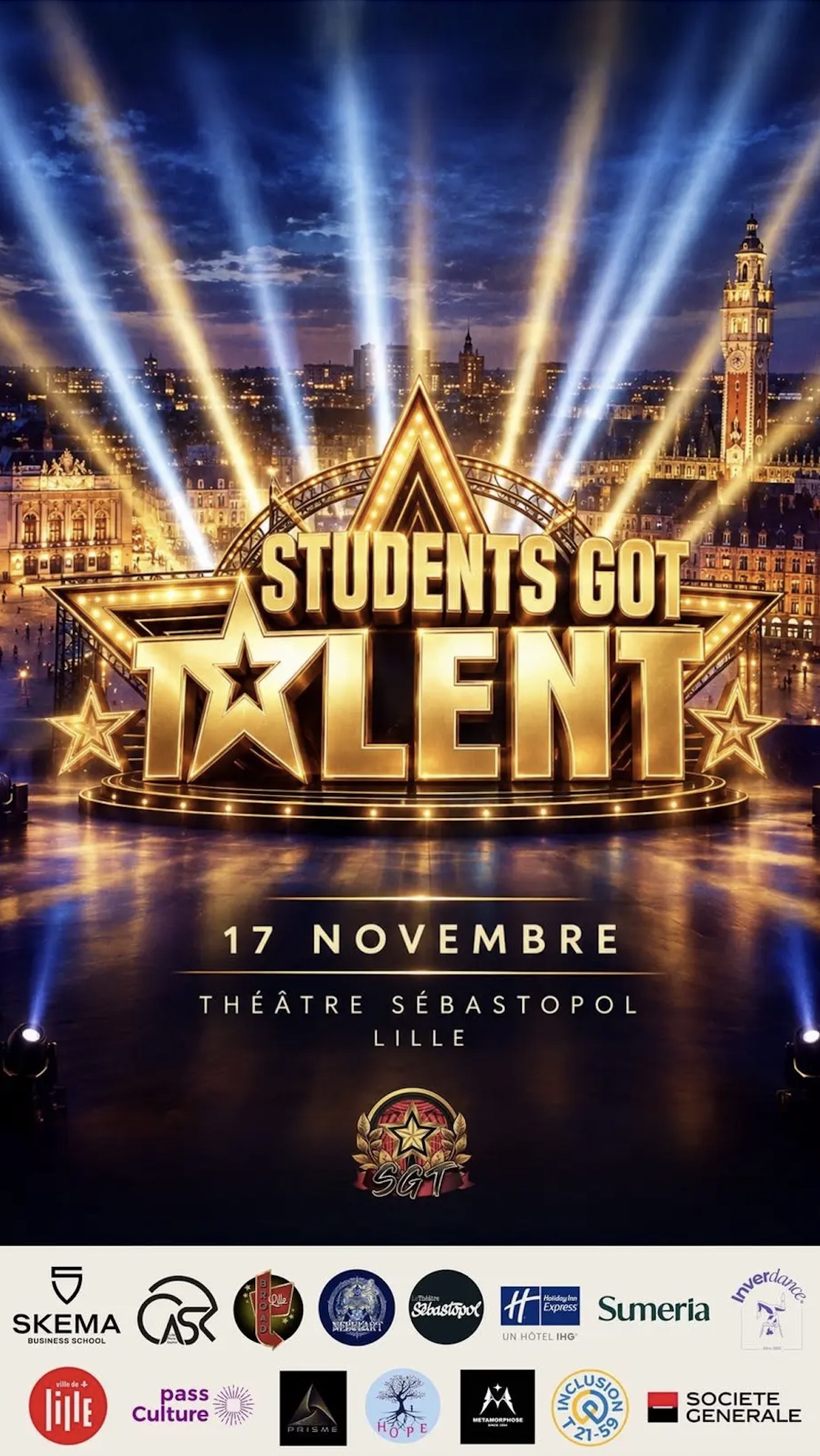 Affiche Student Got Talent en concert au Théâtre Sébastopol